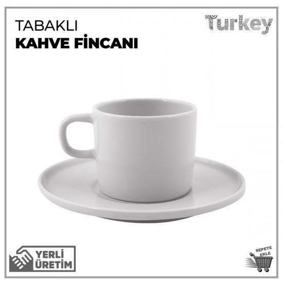 Baskılı Tabaklı Kahve Fincanı Baskılı Tabaklı Kahve Fincanı